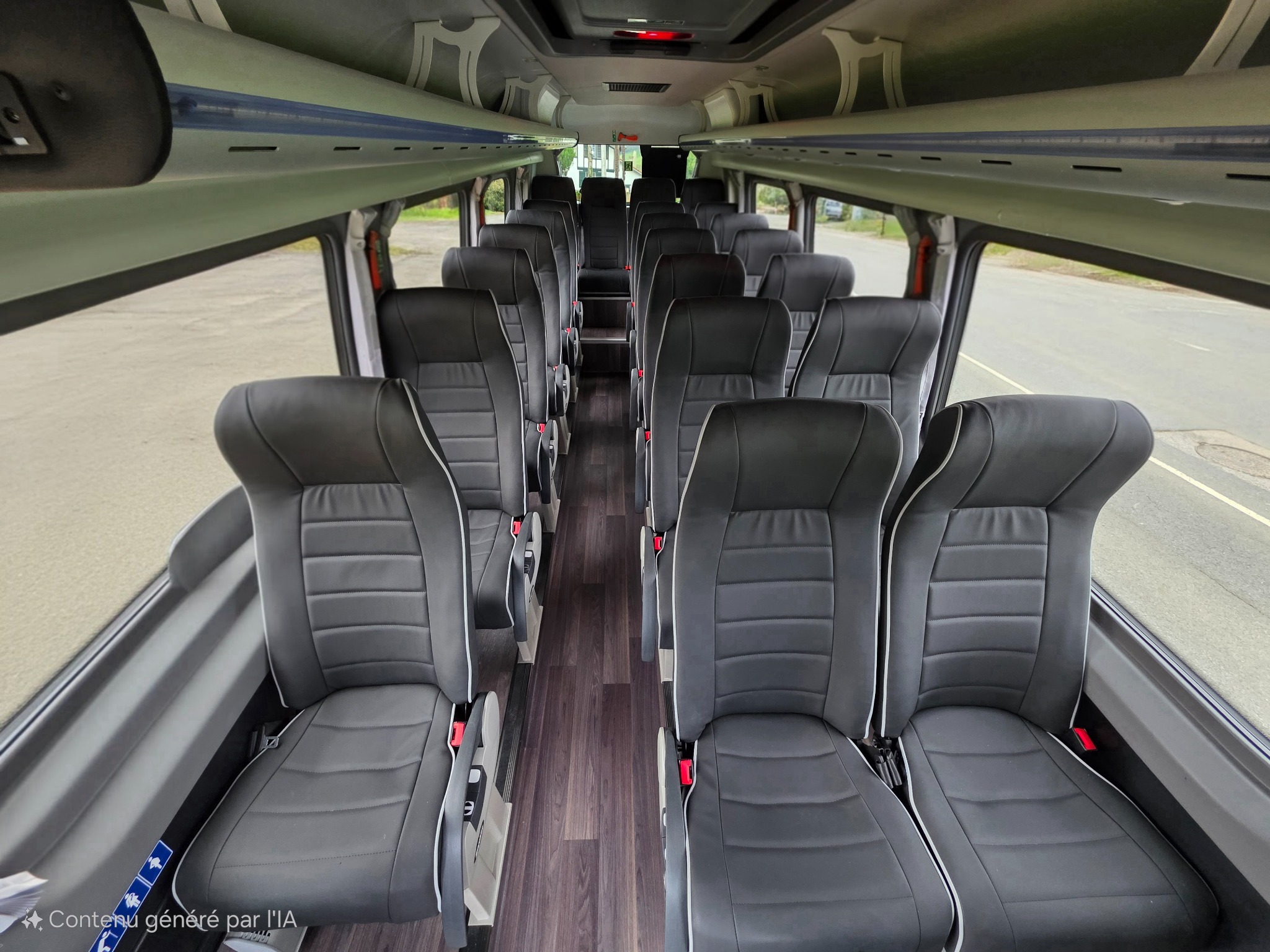 Intérieur minibus premium Transports Ondarts